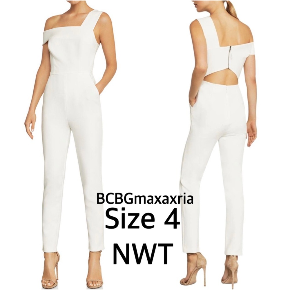 NWT BCBGMaxazria Haida One-Should Jumpsuit SIZE 4